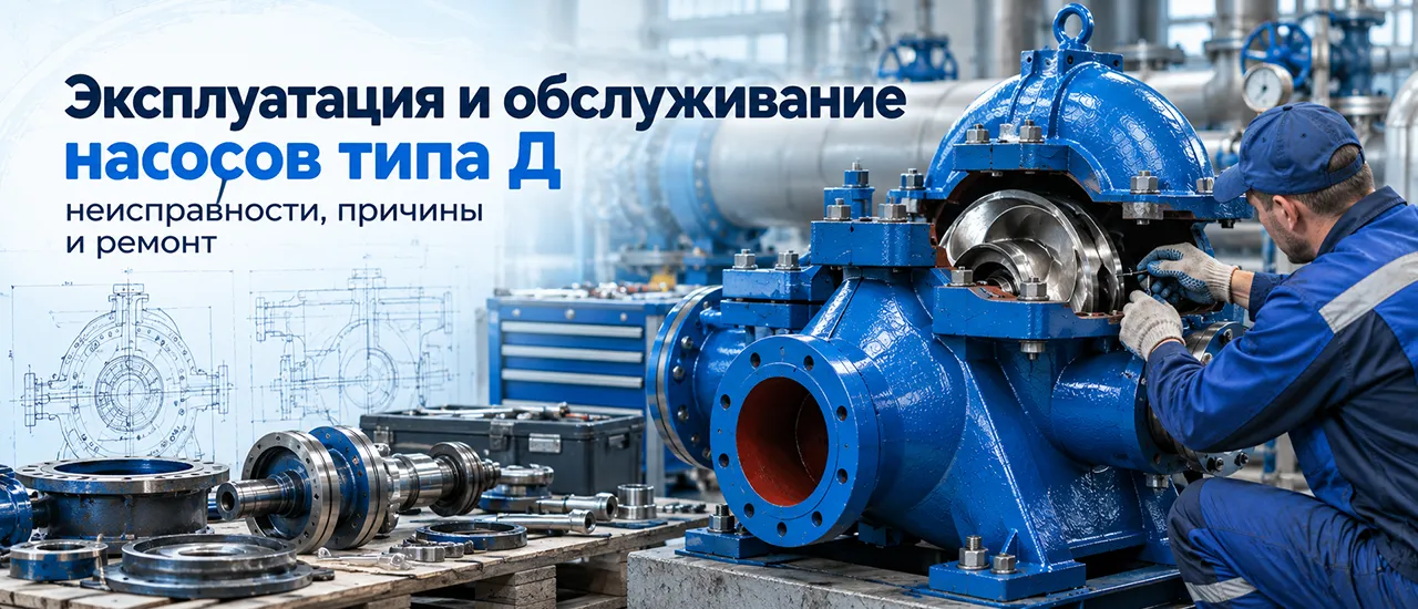 Эксплуатация и обслуживание насосов типа Д: неисправности, причины и ремонт